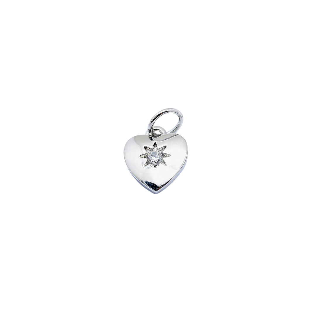 Front View of the Silver Radiate Love Charm