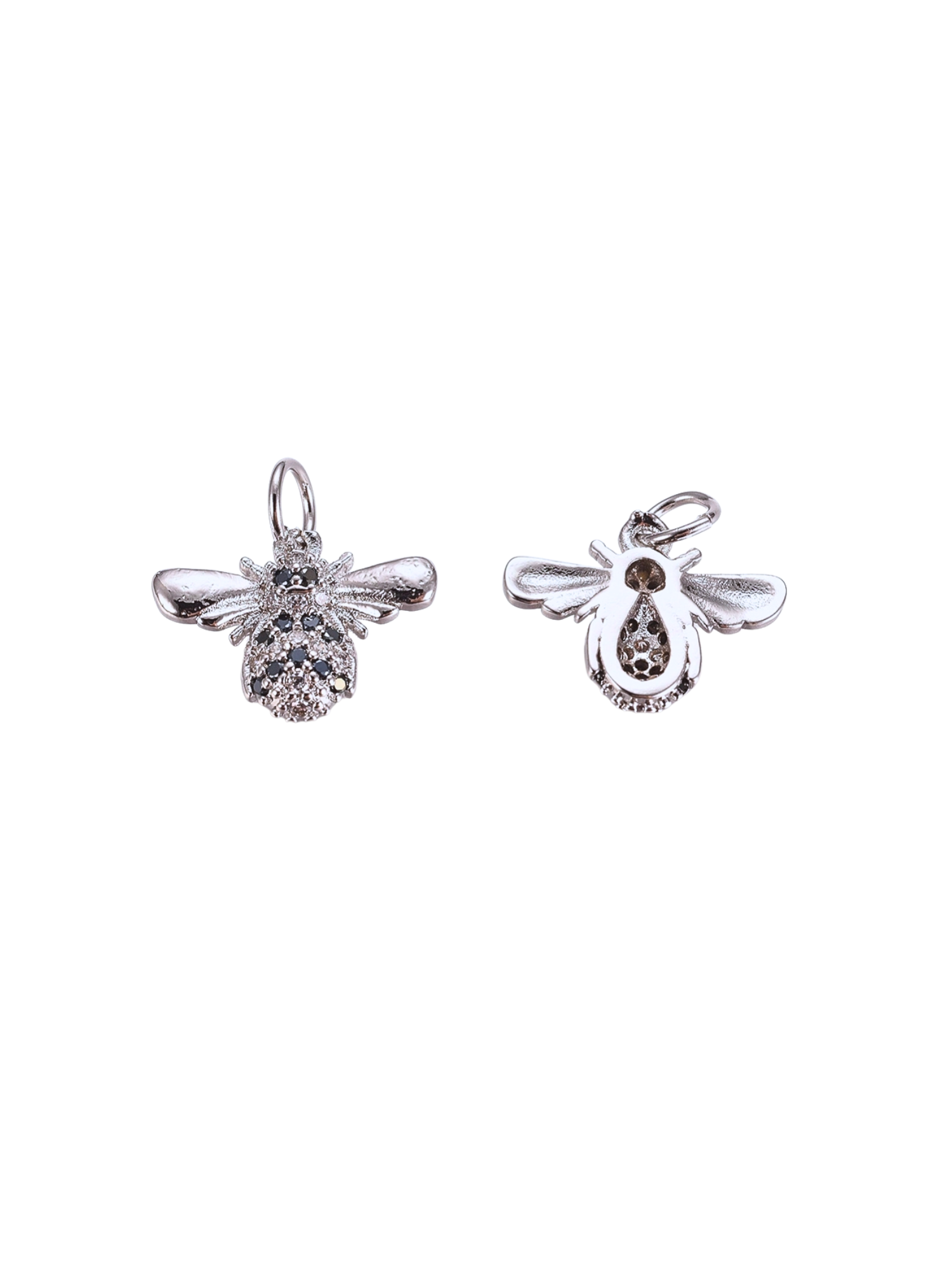 Silver Embellished Bee Charm
