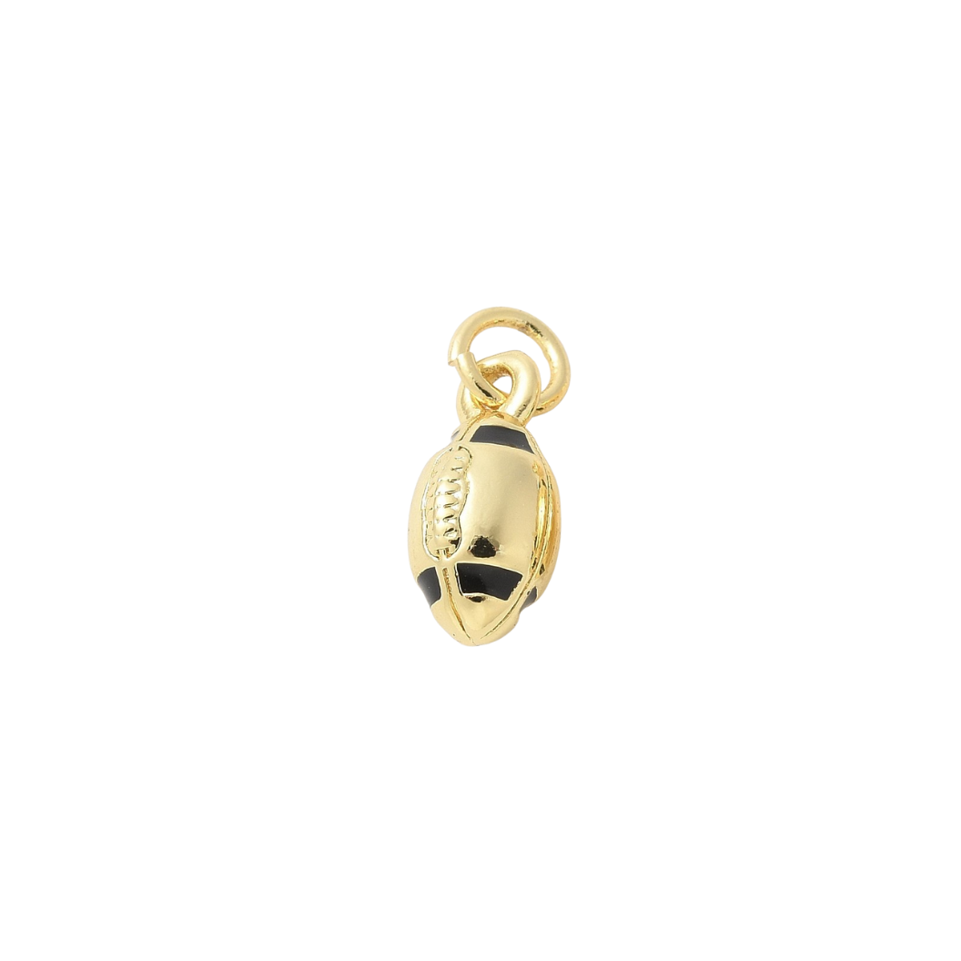 Front View of the Gold Victory Football Charm