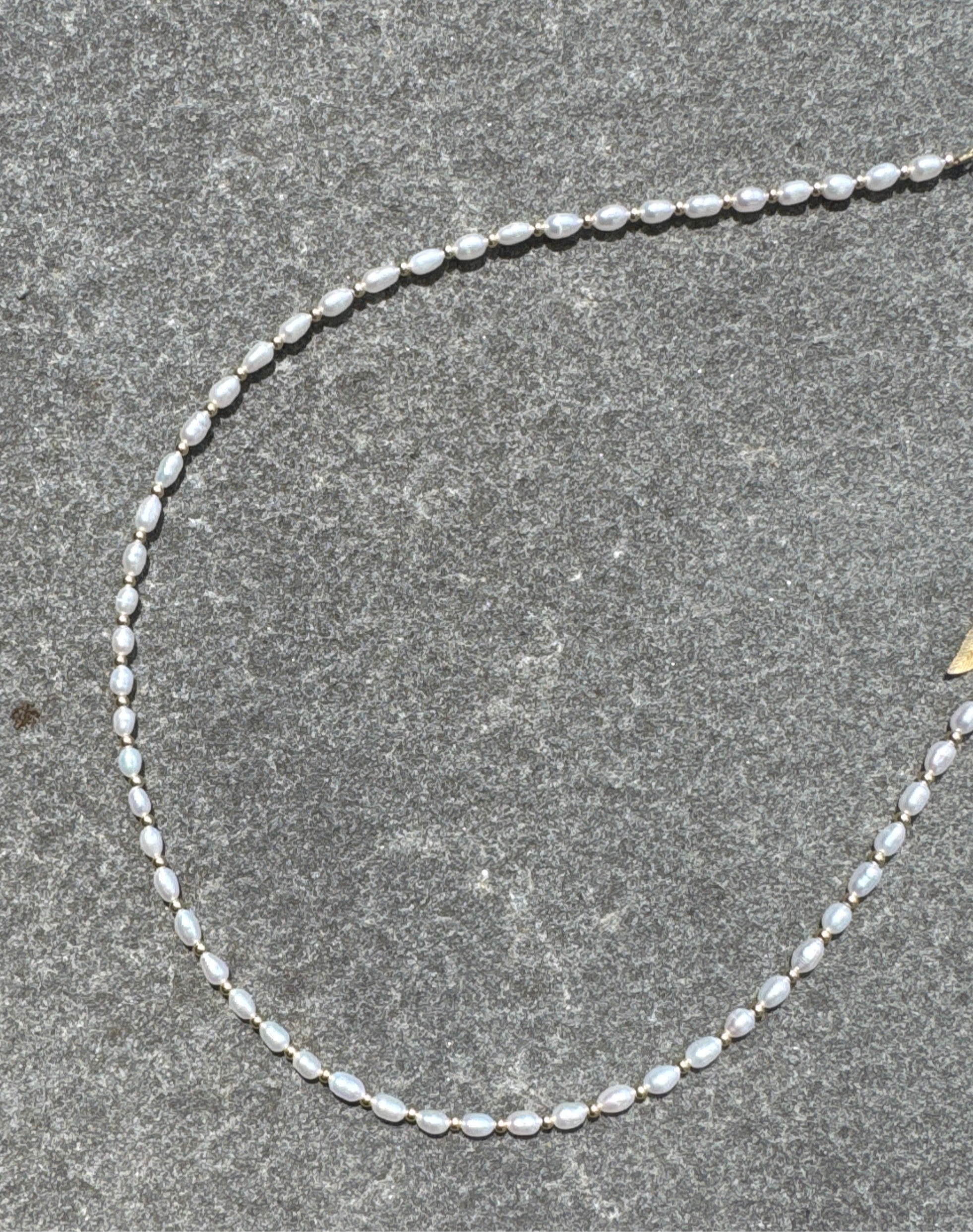 "Kennedy” 14K GOLD-FILLED & PEARL BEADED CHOKER/NECKLACE