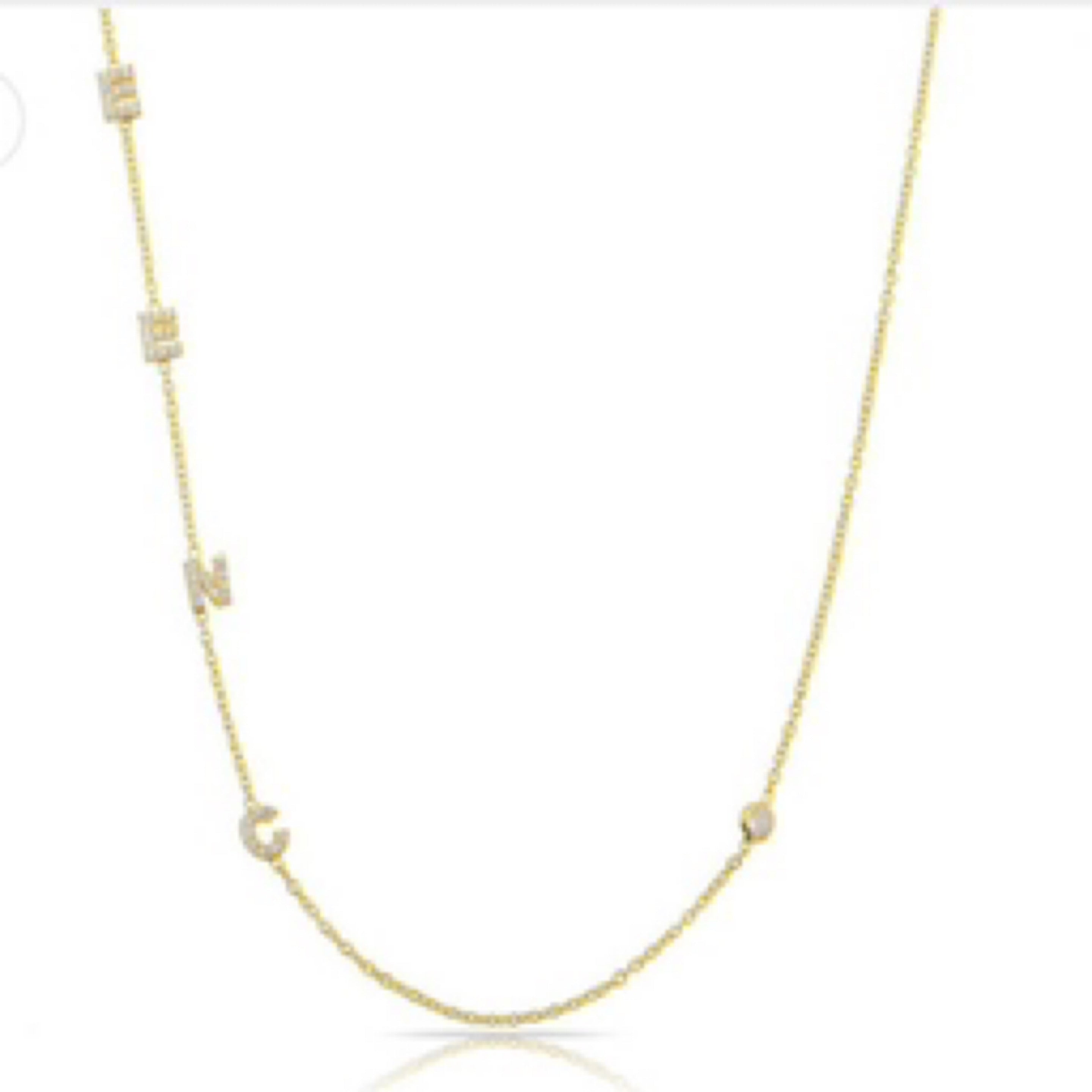 Custom Mini Adore Initial Necklace (Water Resistant)