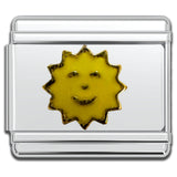 Italian Bracelet Charm - Yellow Sun