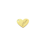 Gold Classic Mom Keepsake Heart Charm | Waterproof Stainless Steel