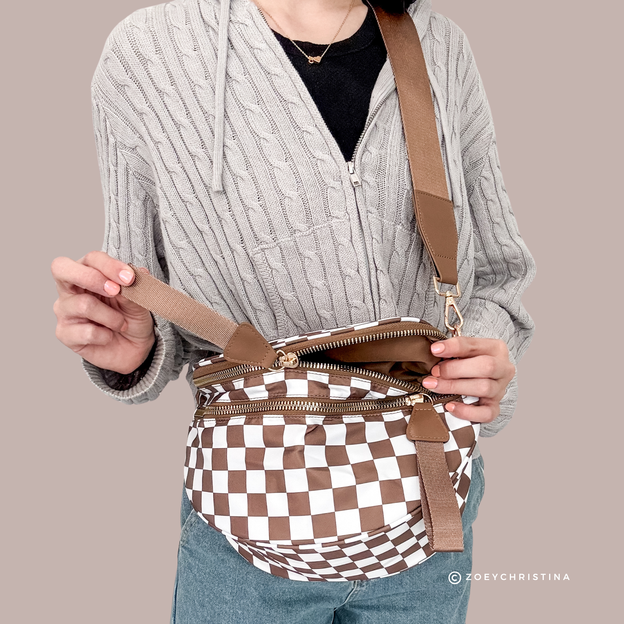 Crossbody Zipper Bag – 7 Colors, Removable Strap, Stylish