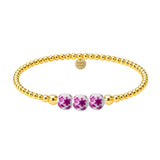 MAGNOLIA | GOLD FILLED BEADED BRACELET WITH PORCELAIN