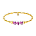MAGNOLIA | GOLD FILLED BEADED BRACELET WITH PORCELAIN