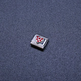 Italian Charm Bracelet Charms - Rhinestone Heart Links