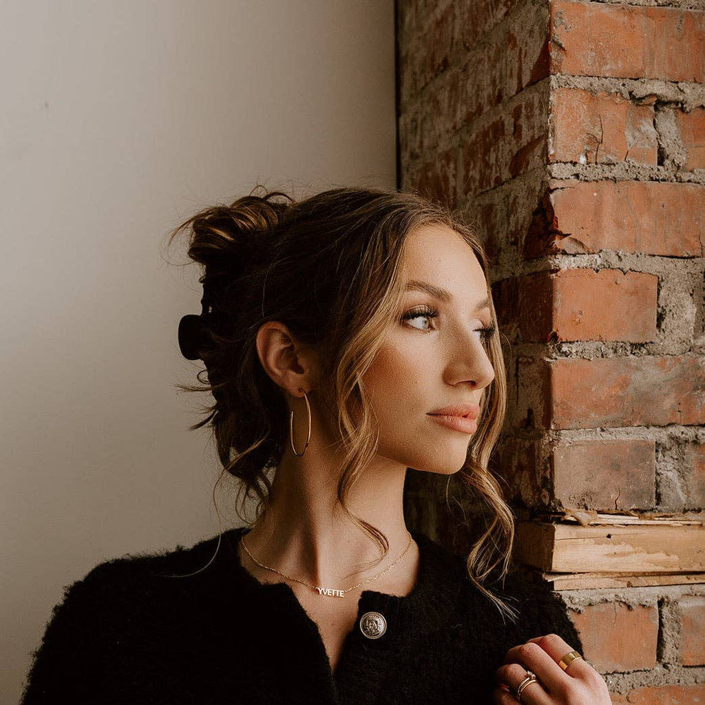 Custom Cherish Mini Paperclip Chain Necklace - Water Resistant