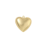 Front View of the Gold Embrace Heart Charm