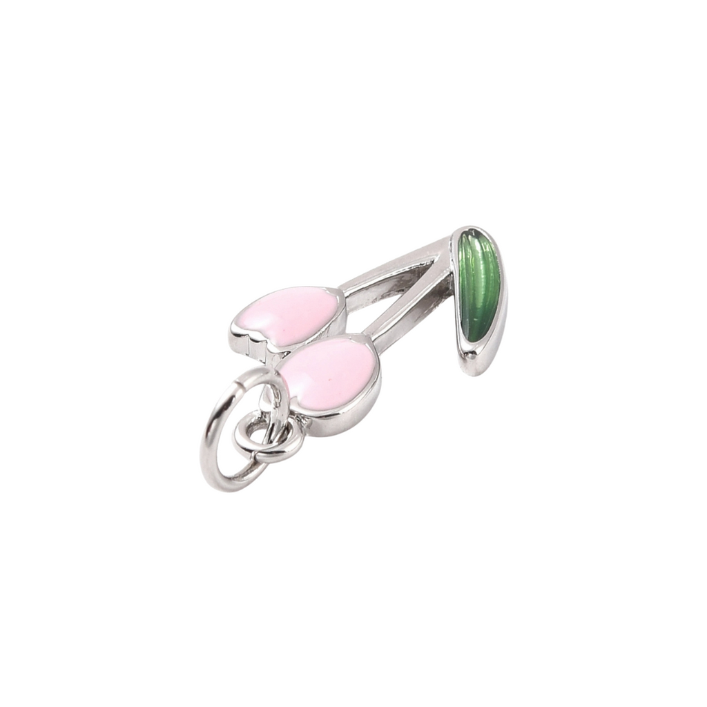 Side View of the Silver Springtime Bloom Tulip Charm | Assorted