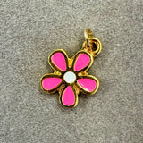 Pink Daisy Charm