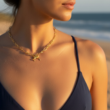 Gold Lovely Ribbon Bow Charm | Waterproof Stainless Steel