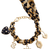 Maia Scarf Charm Bracelet in Leopard