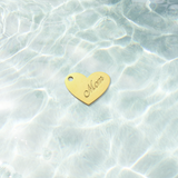 Gold Classic Mom Keepsake Heart Charm | Waterproof Stainless Steel