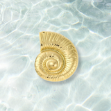 Gold Oceanic Conch Charm | Waterproof Stainless Steel