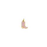 Gold Rose Cowboy Boot Charm | Waterproof Stainless Steel
