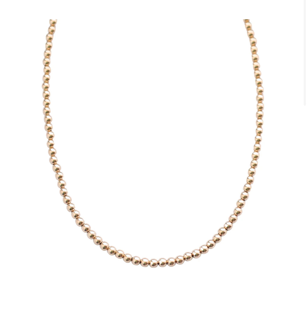 3MM | ANTI-TARNISH GOLD-FILLED CLASSIC BALL BEADED CHOKER/NECKLACE