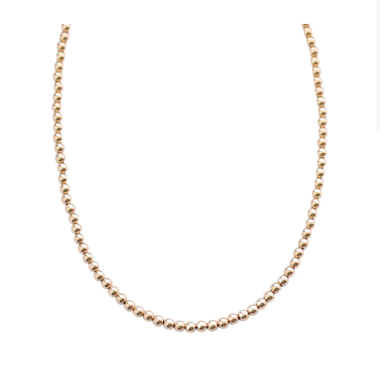 3MM | ANTI-TARNISH GOLD-FILLED CLASSIC BALL BEADED CHOKER/NECKLACE