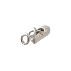 Side view of the Silver Ballerina Slipper Charm