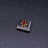 Italian Bracelet Charms - Red Cross Religious