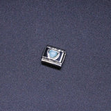 Italian Charm Bracelet Charms - Gemstone Heart Links