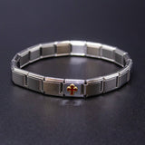 Italian Bracelet Charms - Red Cross Religious