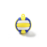Front of Volleyball Lanyard Charm