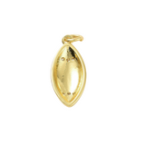 Gold Football Rugby Charm - back view