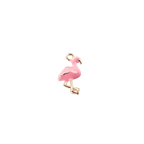 Transparent Gold Flamingo Dazzle Charm 