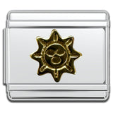 Italian Bracelet Charm - Gold Sun Links
