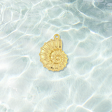 Gold Nautilus Shell Charm | Waterproof Stainless Steel