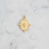 Gold Regal Crest Charm | Waterproof Stainless Steel