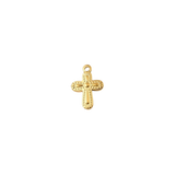 Gold Ornate Faith Cross Charm | Waterproof Stainless Steel