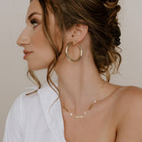 Custom Cherish Crystal Multiple Name Necklace - Water Resistant