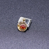 Italian Bracelet Dangle Charm - Turtle (Red/Gold)