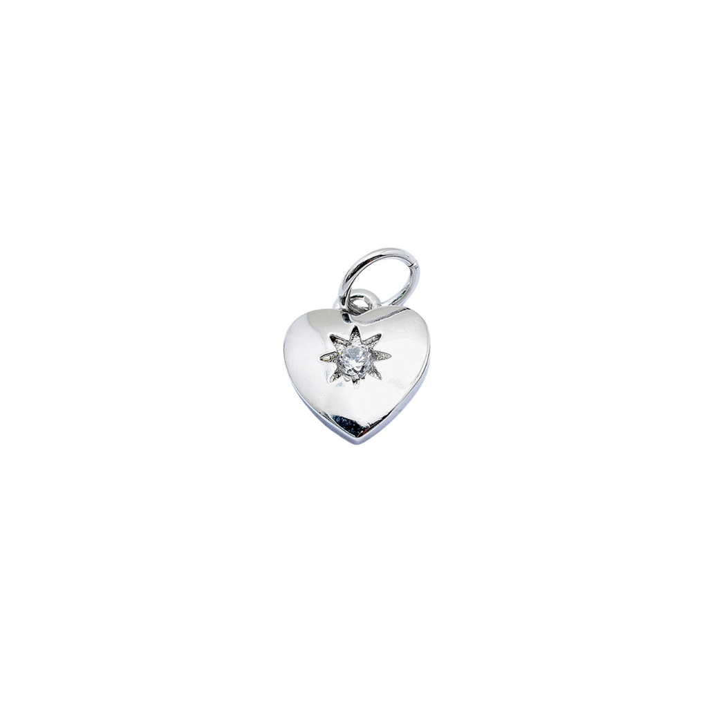 Front View of the Silver Radiate Love Charm