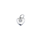 Front View of the Silver Radiate Love Charm