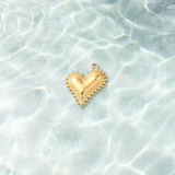 Gold Trinity Heart Burst Charm | Waterproof Stainless Steel