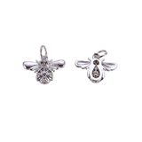 Silver Embellished Bee Charm