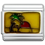 Italian Bracelet Charm - PALM TREE & SUN