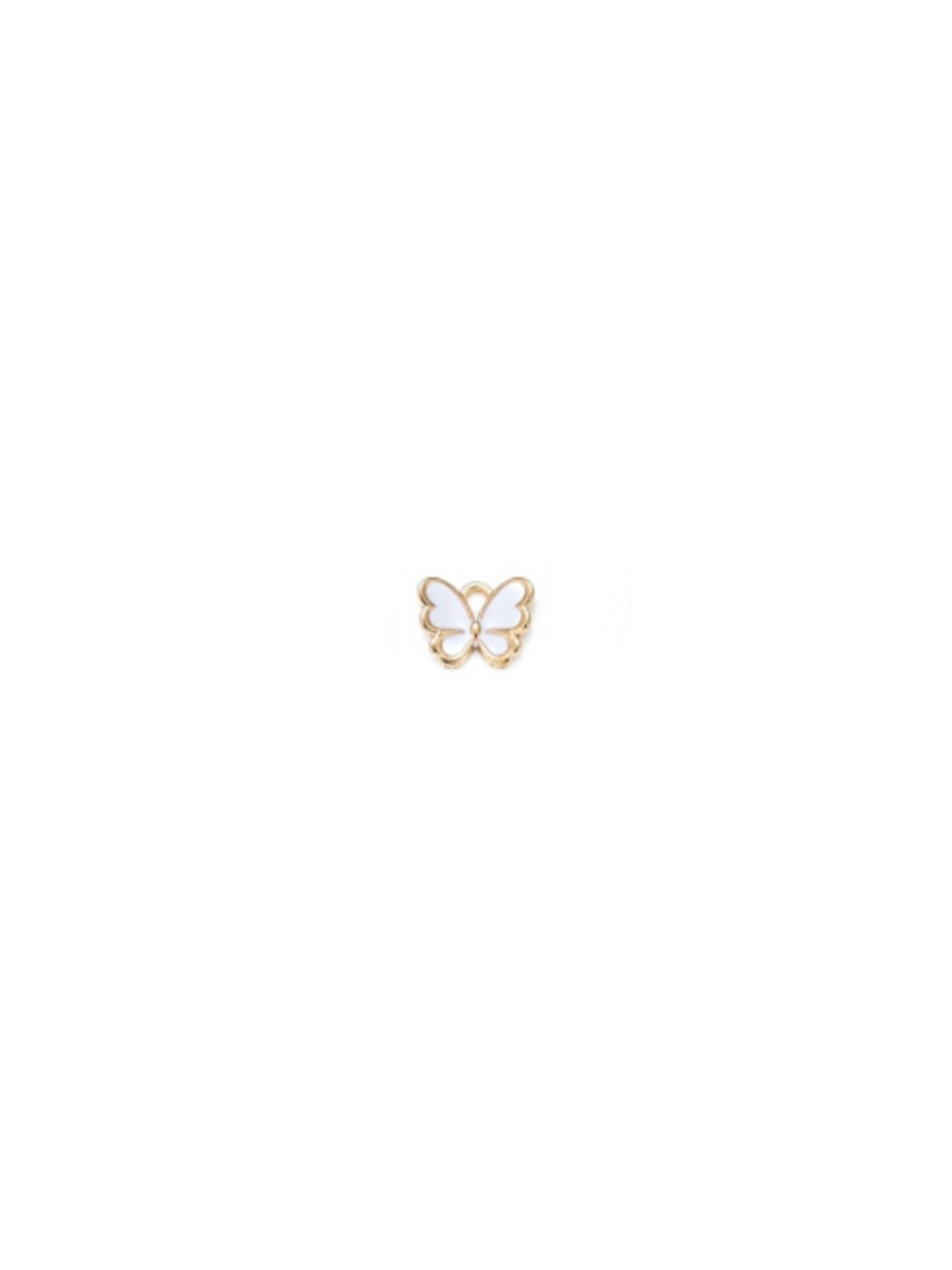 White Dainty Butterfly Charm