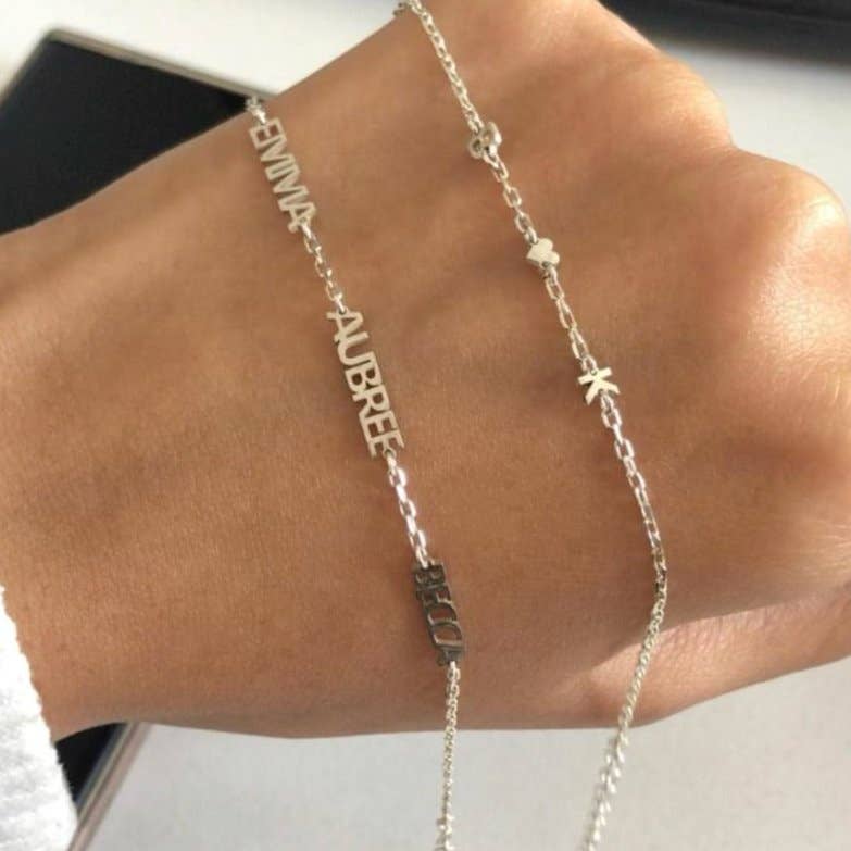 Custom Cherish Multiple Name Bracelet - Water Resistant