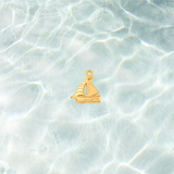 Gold Nautical Sailboat Charm - Waterproof Stainless Steel