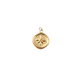 Gold Guiding Star Medallion Charm | Waterproof Stainless Steel