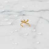 Gold Lovely Ribbon Bow Charm | Waterproof Stainless Steel