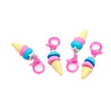 Front of four Blue Ice Cream Cone Lanyard Charm