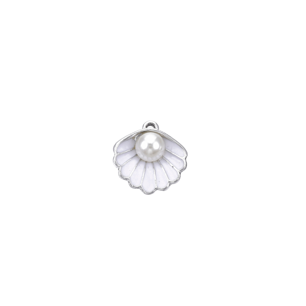 Front View of the Silver Oceana Oyster Charm