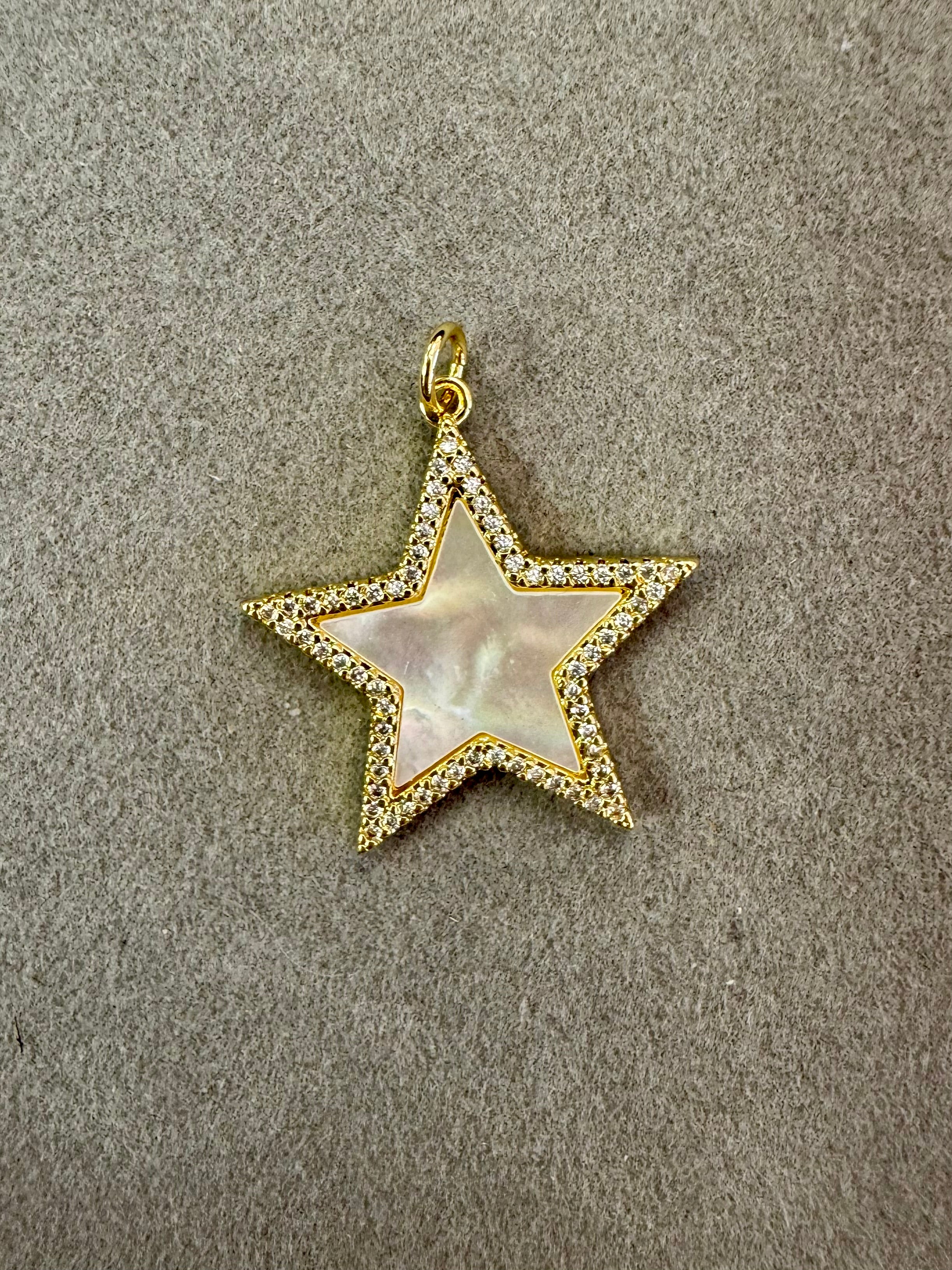 Big Pearl Star Charm