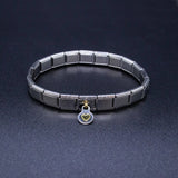 Italian Charm Bracelet Charms - Dangle Heart Links