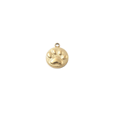 Gold Forever Paw Print Charm | Waterproof Stainless Steel